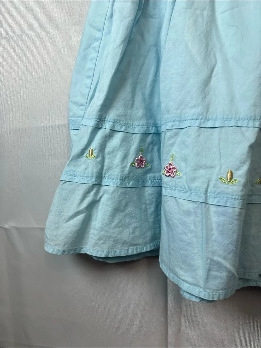 Baby Togs blue smocked embroidered cotton dress size 2T